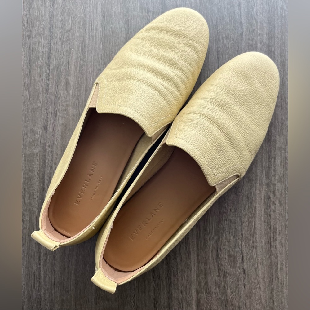 Everlane Leather Slip-On in color Lemon
